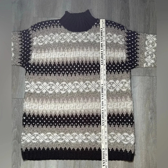 Vintage Jones New York Wool Blend Mock-neck Brown Sweater Men’s Small Runs Big - Picture 9 of 10